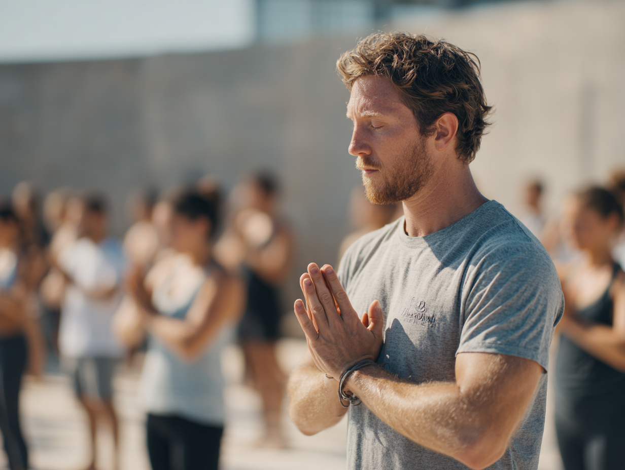 Jóga oktató demonstráció